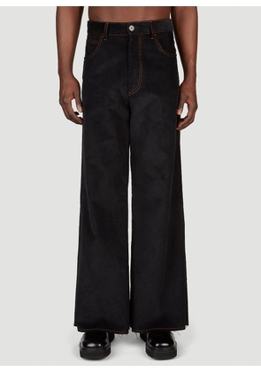 Marni Wide Leg Corduroy Pants - Man Pants Black Eu - 46