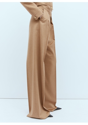 Max Mara Wide Leg Wool Pants - Woman Pants Camel It - 38