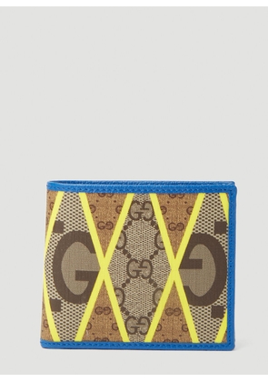 Gucci Rhombus Print Bifold Wallet - Man Wallets & Cardholders Blue One Size