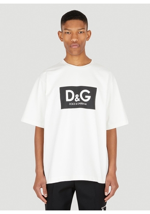 Dolce & Gabbana Logo Print T-shirt - Man T-shirts White M