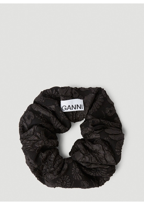 GANNI Jacquard Scrunchie - Woman Jewellery Black One Size
