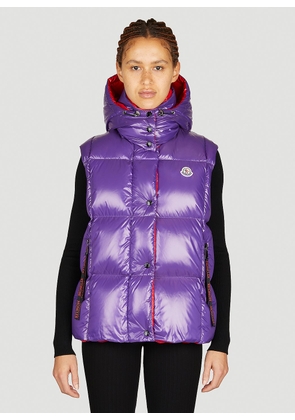 Moncler Luzule Down Gilet - Woman Jackets Purple 1