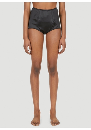 Dolce & Gabbana Scalloped High Waist Briefs - Woman Underwear Black 1