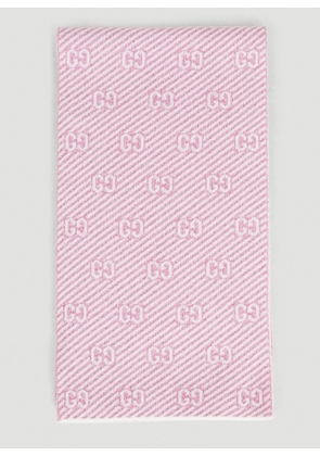 Gucci Gg Diagonal Stripe Scarf - Woman Scarves Pink One Size