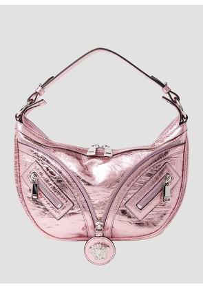 Versace Repeat Hobo Small Shoulder Bag - Woman Shoulder Bags Pink One Size
