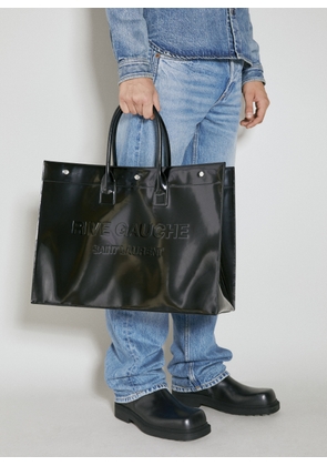 Saint Laurent Rive Gauche Large Tote Bag - Man Tote Bags Black One Size