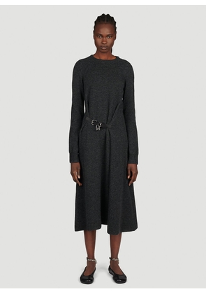 JW Anderson Padlock Strap Tie Dress - Woman Dresses Grey Xs