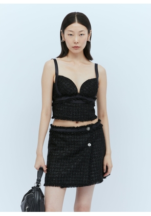 Versace Tweed Bustier Top - Woman Tops Black It - 42