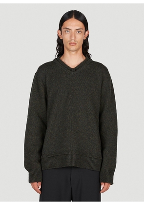 Maison Margiela Elbow Patch Sweater - Man Knitwear Green S