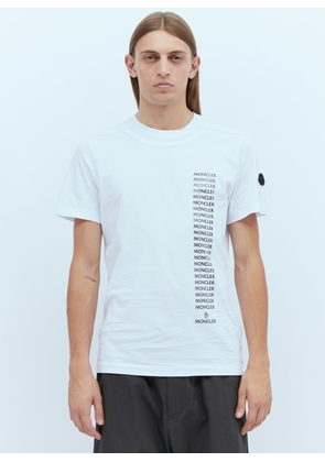 Moncler Logo Print T-shirt - Man T-shirts White Xl