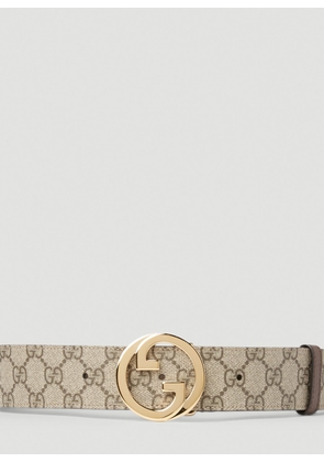Gucci Blondie Logo Plaque Belt - Woman Belts Brown 80