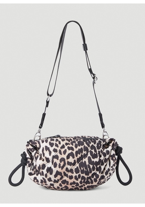 GANNI Quilted Small Shoulder Bag - Woman Shoulder Bags Brown One Size