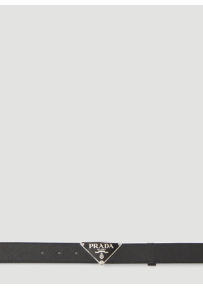 Prada Logo Plaque Belt - Man Belts Black 85