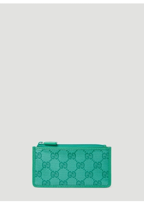 Gucci Gg Crystal Cardholder - Man Wallets & Cardholders Green One Size