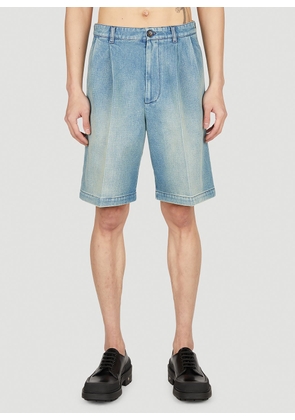 Gucci Denim Pleated Shorts - Man Shorts Light Blue It - 48