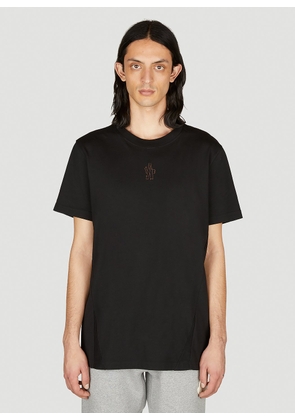 Moncler Logo Embroidery T-shirt - Man T-shirts Black L