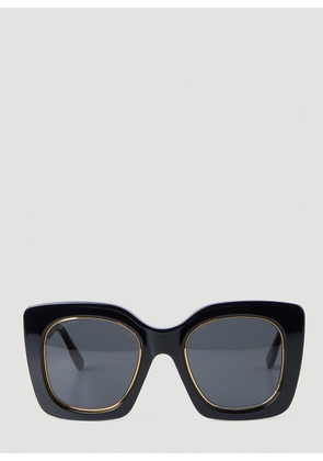 Gucci Oversized Square Frame Sunglasses - Woman Sunglasses Black One Size