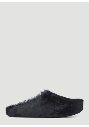 Marni Fussbett Long Haired Mules - Man Slip Ons Black Eu - 42