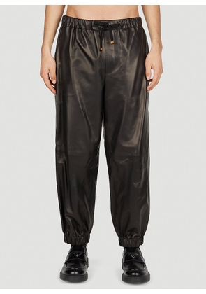 Gucci Leather Jogging Pants - Man Pants Black It - 48