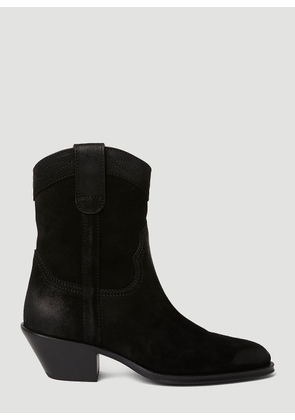 Saint Laurent Lukas 45mm Western Boots - Woman Boots Black Eu - 37