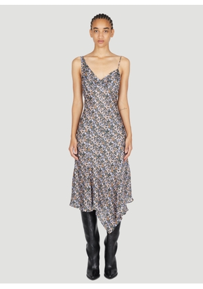 Isabel Marant Lucia Printed Midi Dress - Woman Dresses Grey Fr - 36