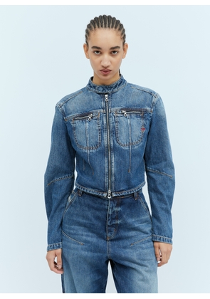 Diesel De-slimmy-bk-s Denim Jacket - Woman Jackets Blue S