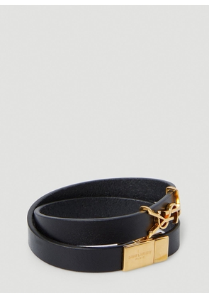 Saint Laurent Opyum Double Wrap Bracelet -  Jewellery Black M