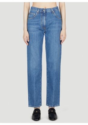 Gucci 80s Fit Horsebit Jeans - Woman Jeans Blue 29
