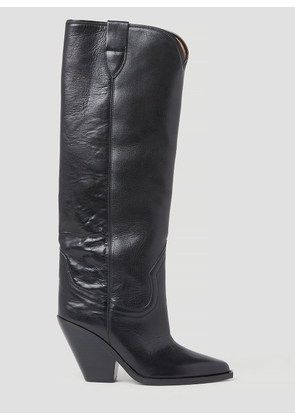 Isabel Marant Lomero Leather Boots - Woman Boots Black Eu - 38