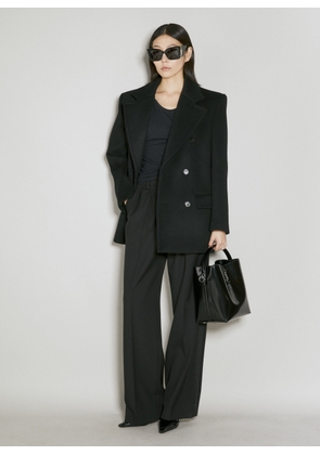 Saint Laurent Wool Peacoat - Woman Coats Black Fr - 36