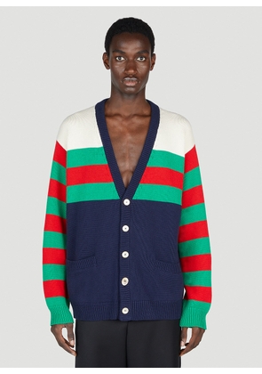Gucci Stripe Cardigan - Man Knitwear Navy Xxl