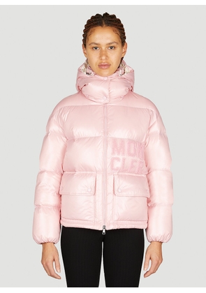 Moncler Abbaye Short Down Jacket - Woman Jackets Pink 0