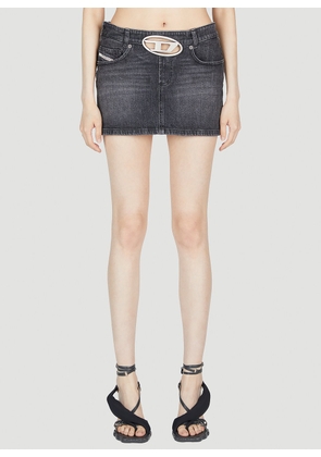 Diesel De-ron-s2 Denim Mini Skirt - Woman Skirts Grey 26