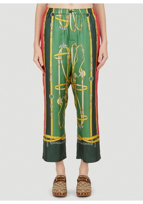 Gucci Chain Print Pants - Woman Pants Green It - 40
