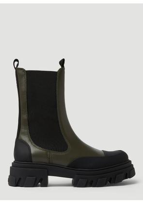 GANNI Chunky Chelsea Boots - Woman Boots Green Eu - 38
