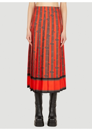 Gucci G Chain Pleated Skirt - Woman Skirts Red It - 38