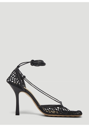 Bottega Veneta Mesh Ankle-strap Heels - Woman Heels Black Eu - 40