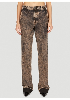 Miu Miu Washed Straight Leg Jeans - Woman Jeans Black It - 42