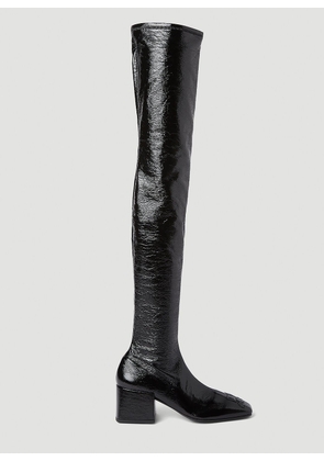 Courrèges Iconic Vinyl Tight Boots - Woman Boots Black Eu - 37