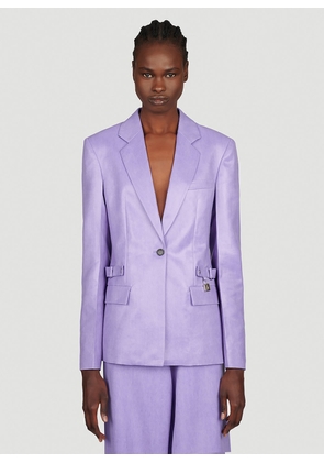 JW Anderson Padlock Strap Suit Single Breasted Blazer - Woman Blazers Purple Uk - 08
