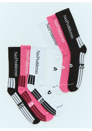 Aries Pack Of Three No Problemo Socks - Man Socks Multicolour Eu 44 - 46