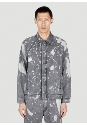 LN-CC x Non Denim Raglan Bleached Denim Jacket - Man Jackets Grey Xl