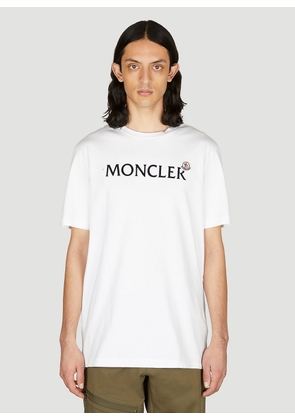Moncler Logo Print T-shirt - Man T-shirts White S