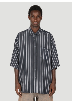 Acne Studios Stripe Short Sleeve Shirt - Man Shirts Black Eu - 50