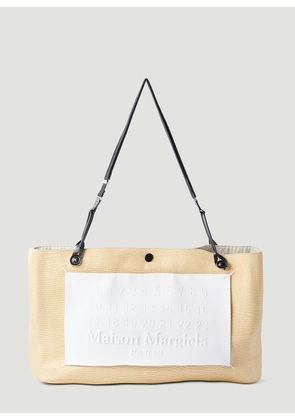 Maison Margiela Logo Patch Tote Bag - Woman Tote Bags Beige One Size