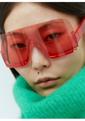 Gucci Mask-shaped Frame Sunglasses - Woman Sunglasses Red One Size
