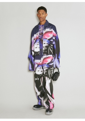 Gerrit Jacob Printed Denim Jacket - Man Jackets Navy S