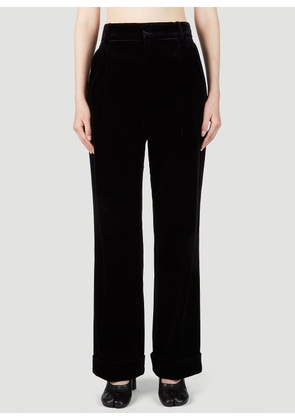 Gucci High Waist Velvet Pants - Woman Pants Black It - 42