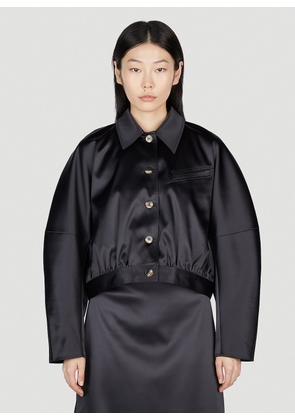 GANNI Double Satin Jacket - Woman Jackets Black Eu - 38