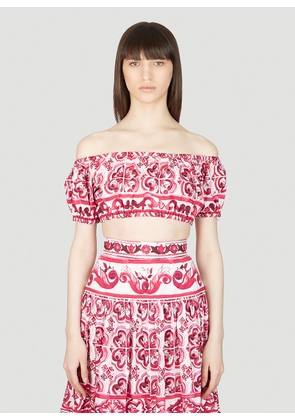 Dolce & Gabbana Majolica Print Top - Woman Tops Pink It - 40